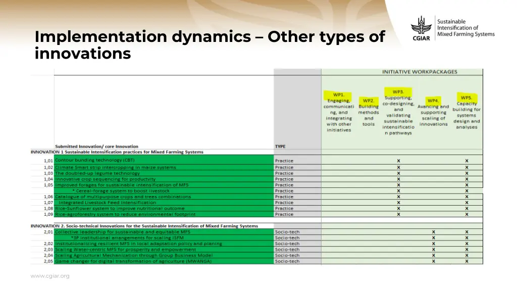 implementation dynamics other types of innovations