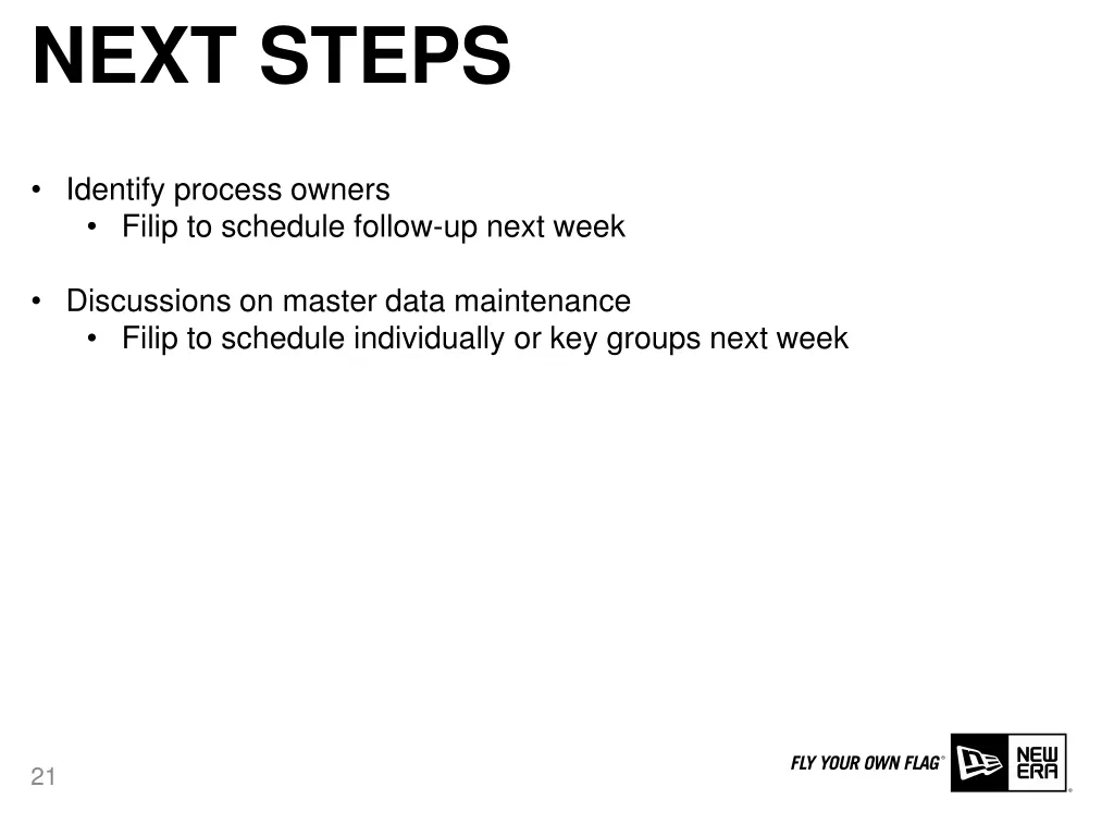 next steps