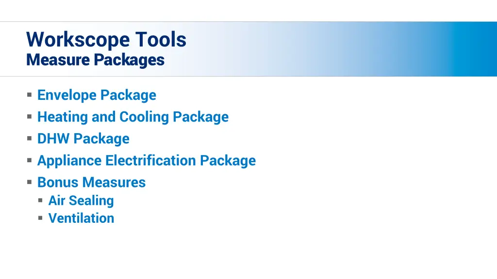 workscope tools measure packages