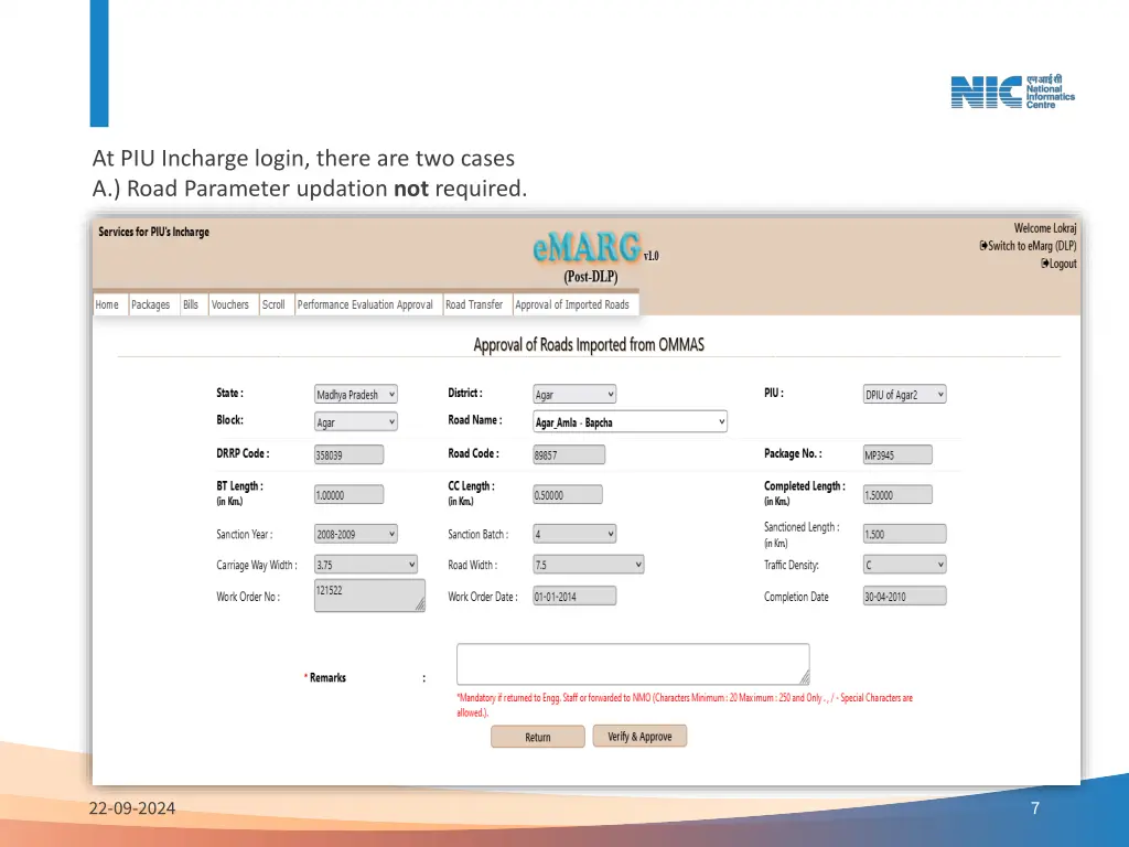 at piu incharge login there are two cases a road