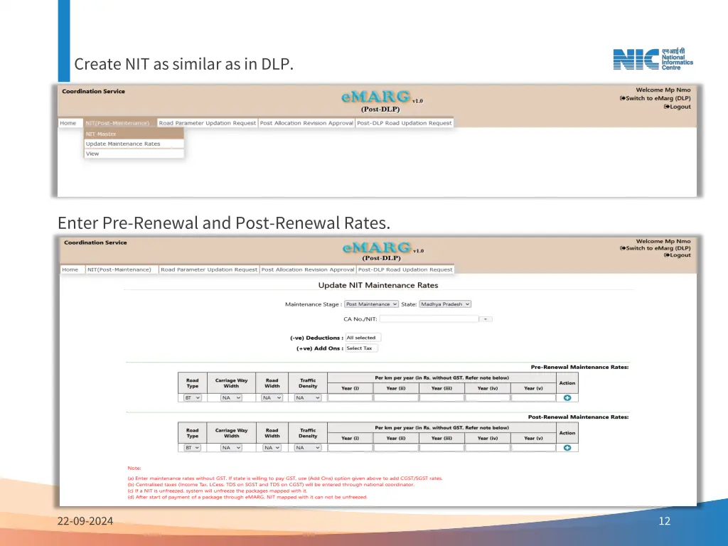 create nit as similar as in dlp