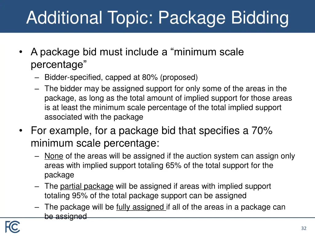 additional topic package bidding 1