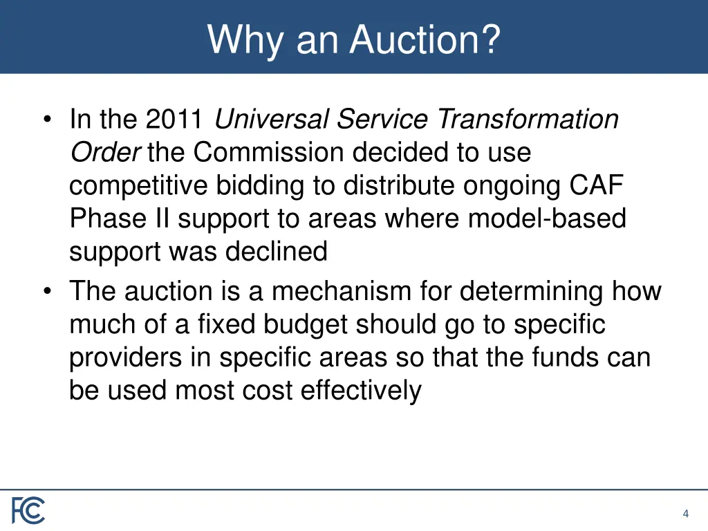 why an auction