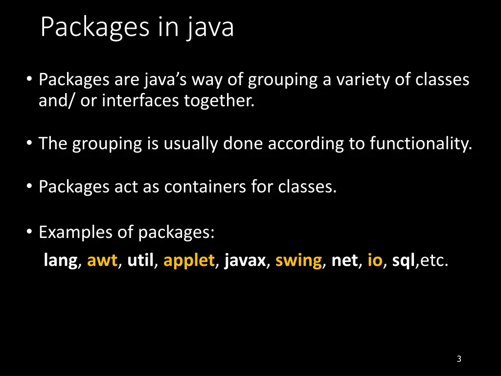 packages in java 1