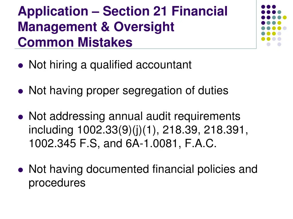 application section 21 financial management 1