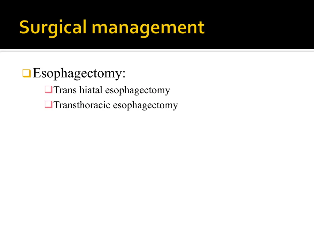 esophagectomy trans hiatal esophagectomy