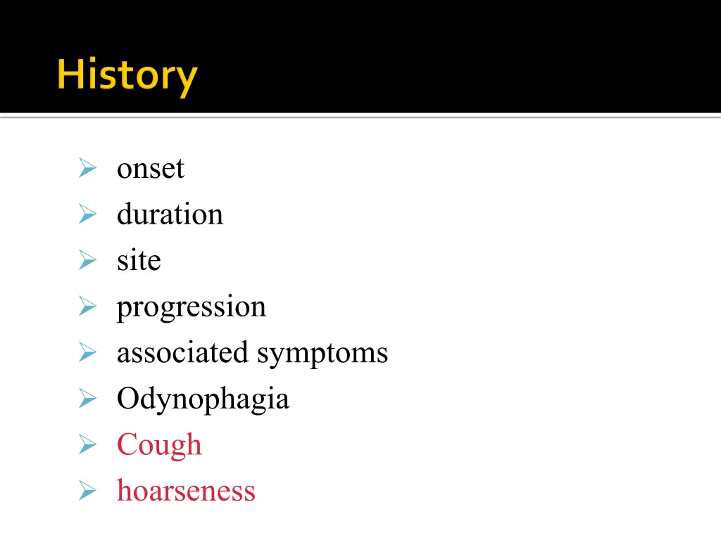 onset duration site progression associated