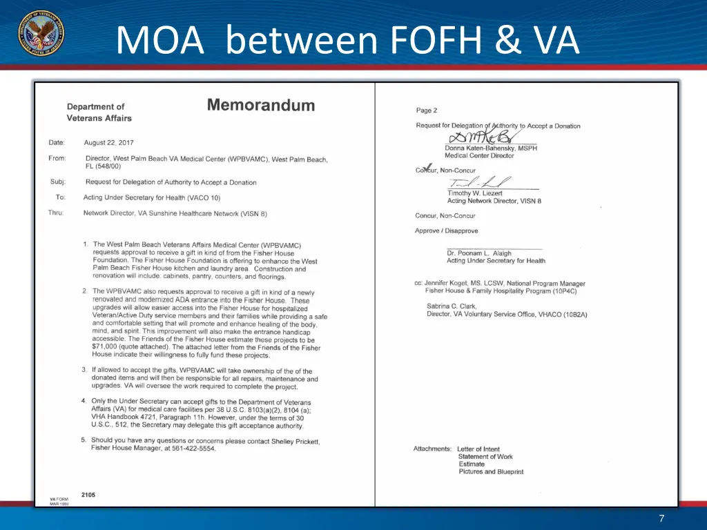 moa between fofh va