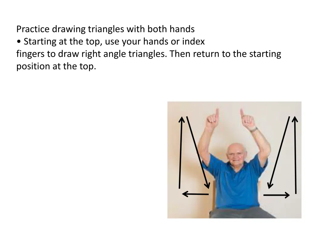 practice drawing triangles with both hands