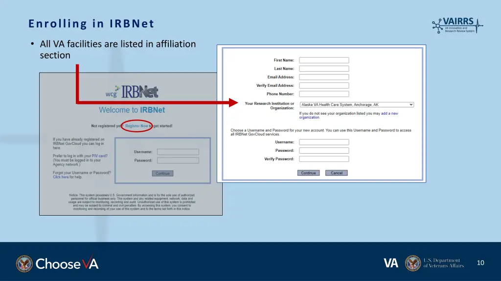 enrolling in irbnet