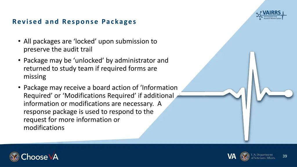 revised and response packages