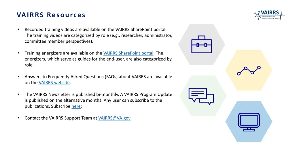 vairrs resources