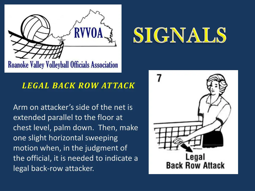 legal back row attack