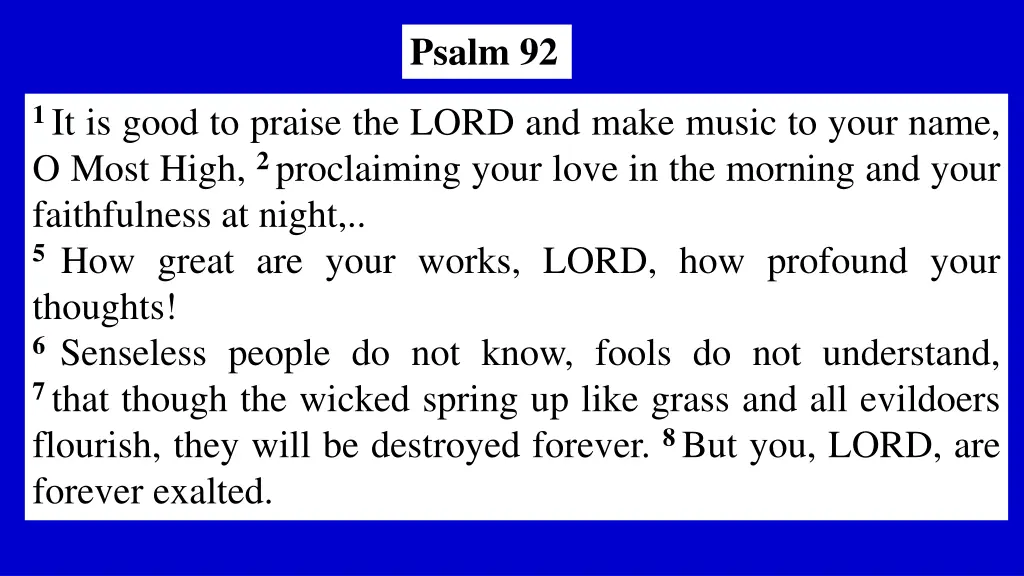 psalm 92