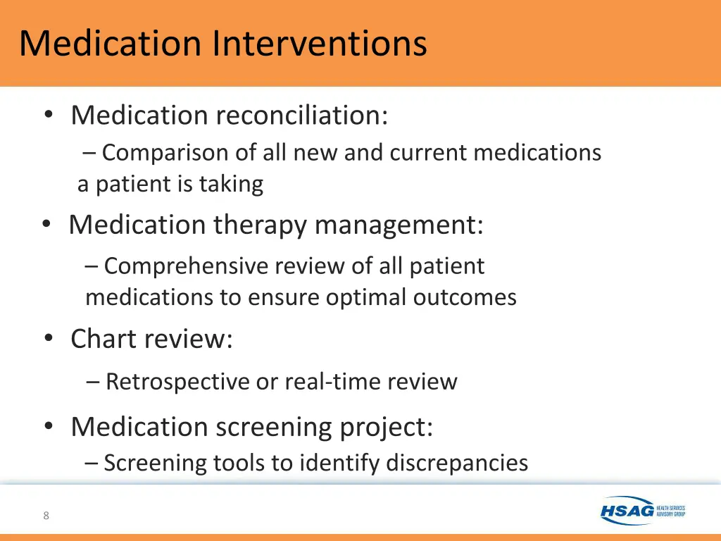 medication interventions