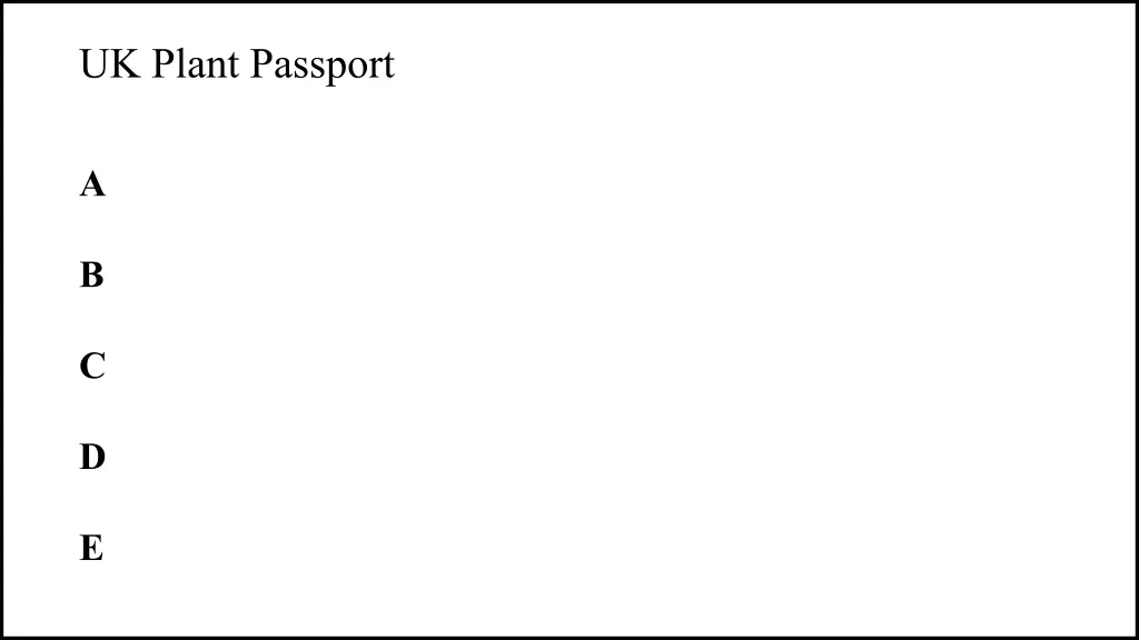 uk plant passport