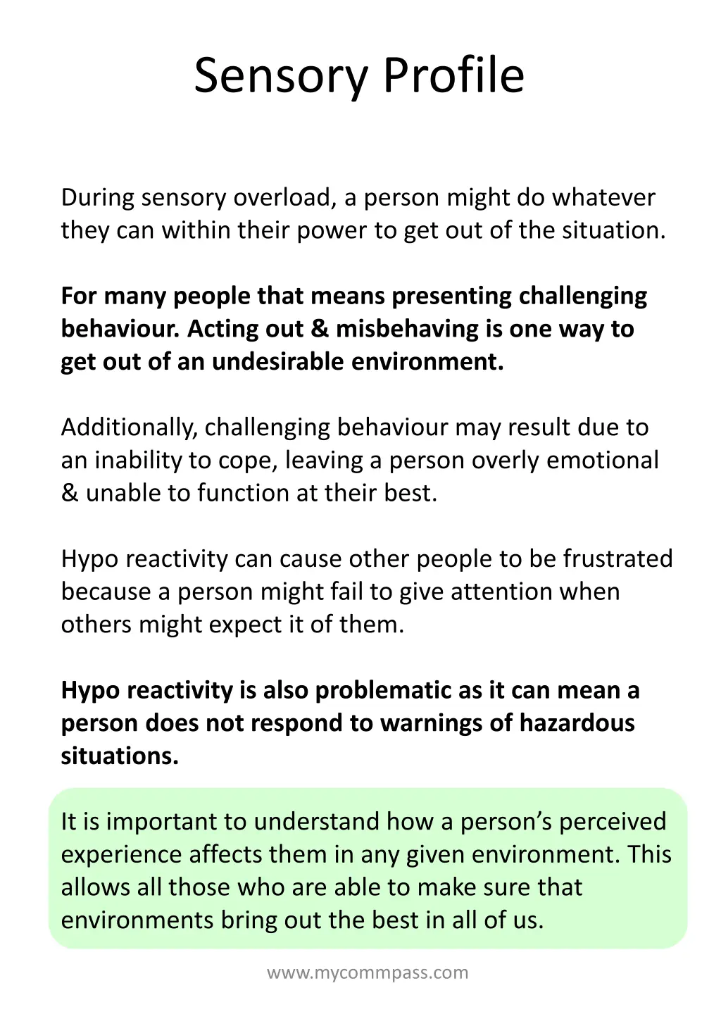 sensory profile 1