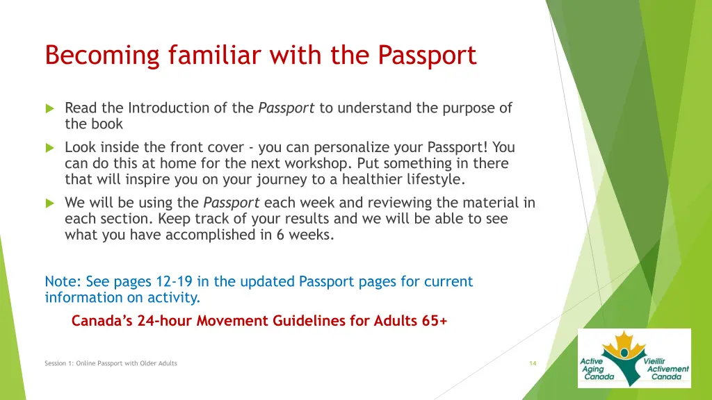 becoming familiar with the passport