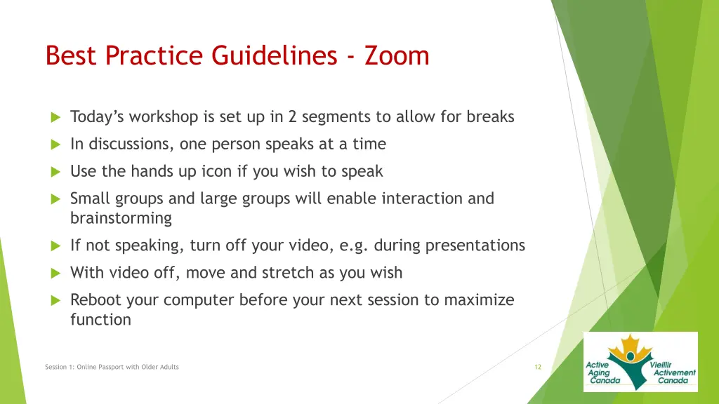 best practice guidelines zoom