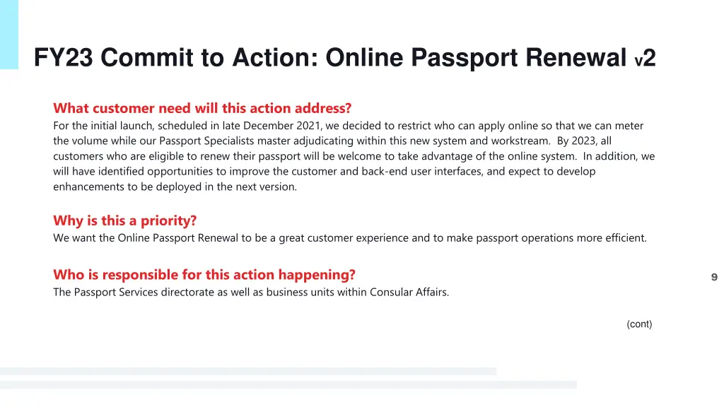 fy23 commit to action online passport renewal v 2