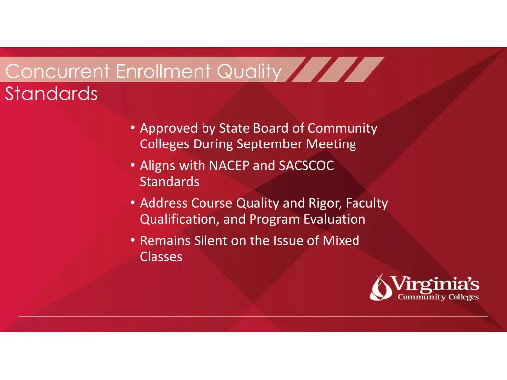 concurrent enrollment quality standards