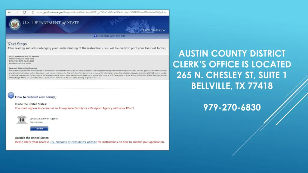 austin county district clerk s office is located