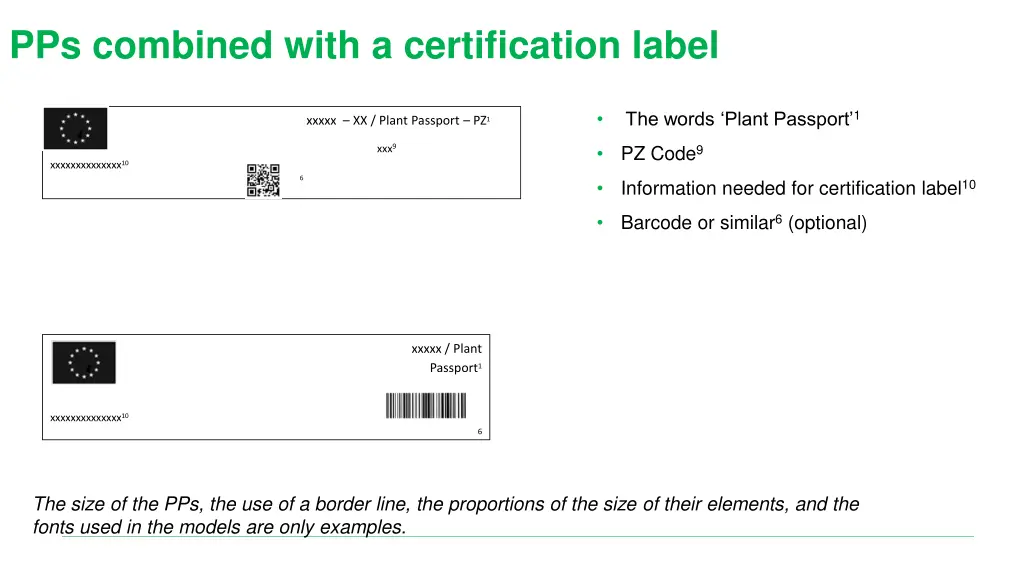 pps combined with a certification label 1