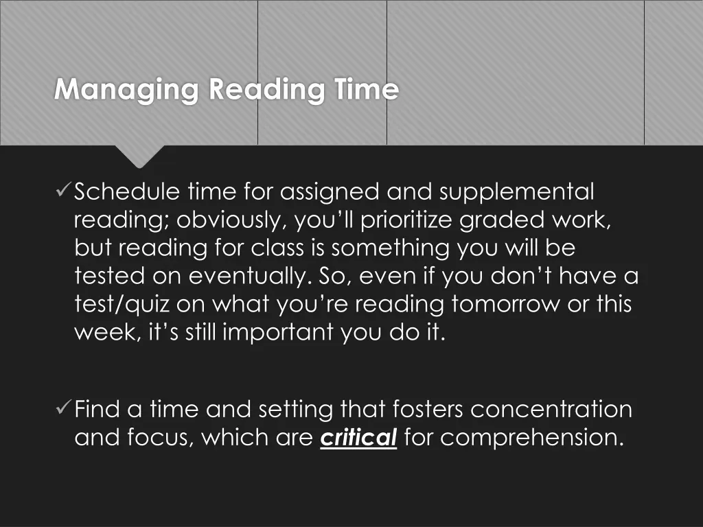 managing reading time