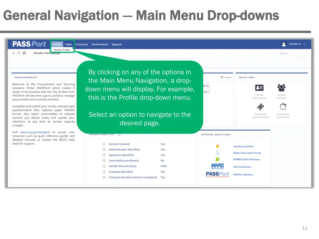 general navigation general navigation main menu