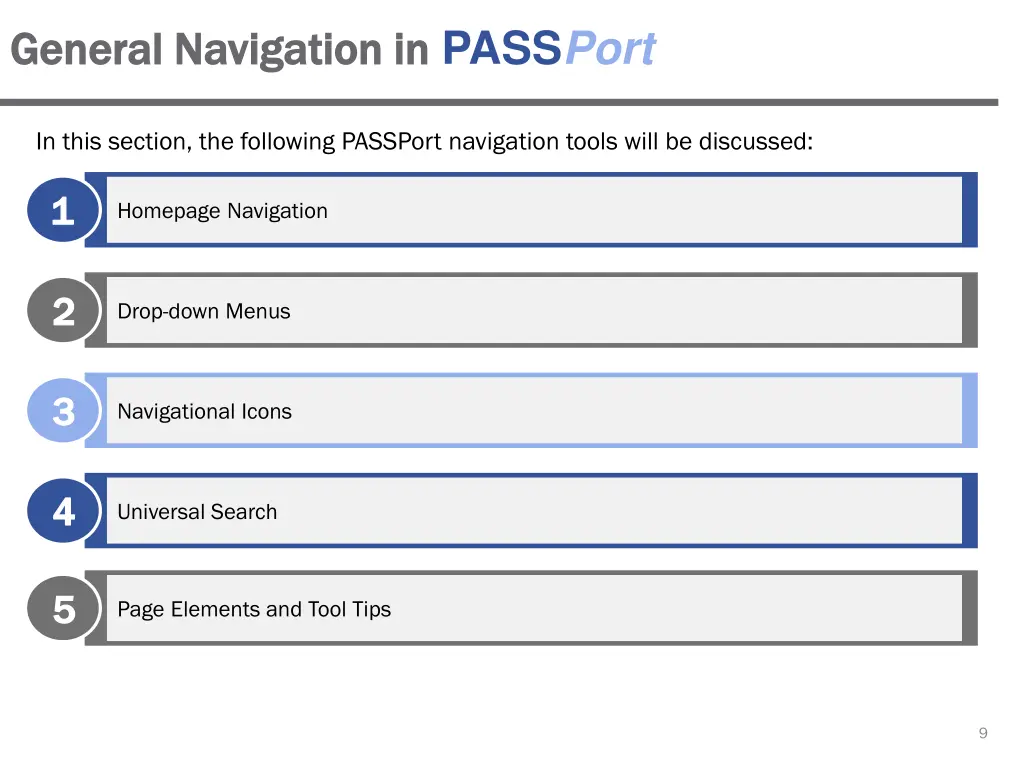 general navigation in general navigation in pass 1