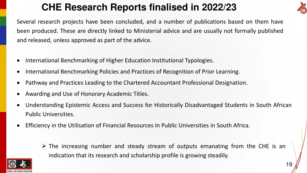 che research reports finalised in 2022 23