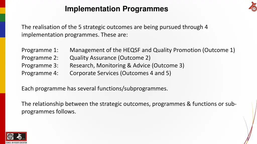 implementation programmes