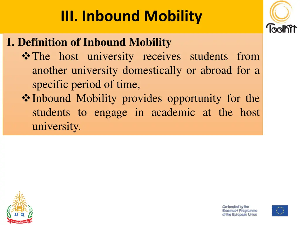 iii inbound mobility