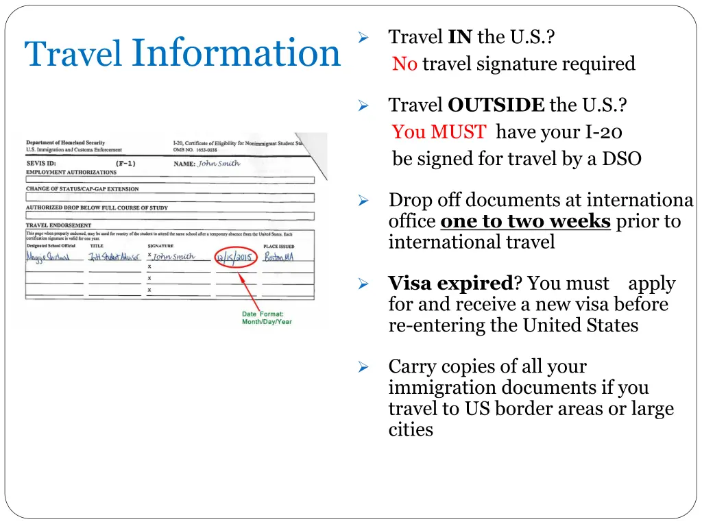 travel in the u s no travel signature required