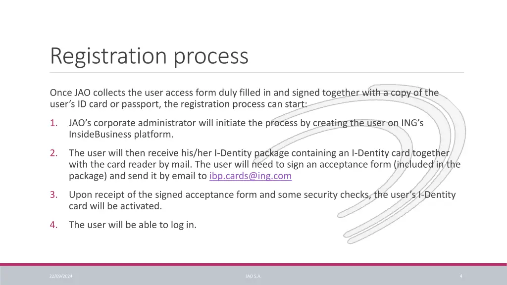 registration process