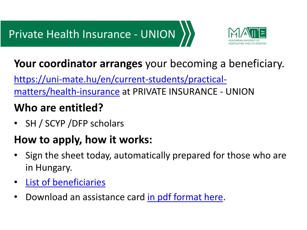 private health insurance union