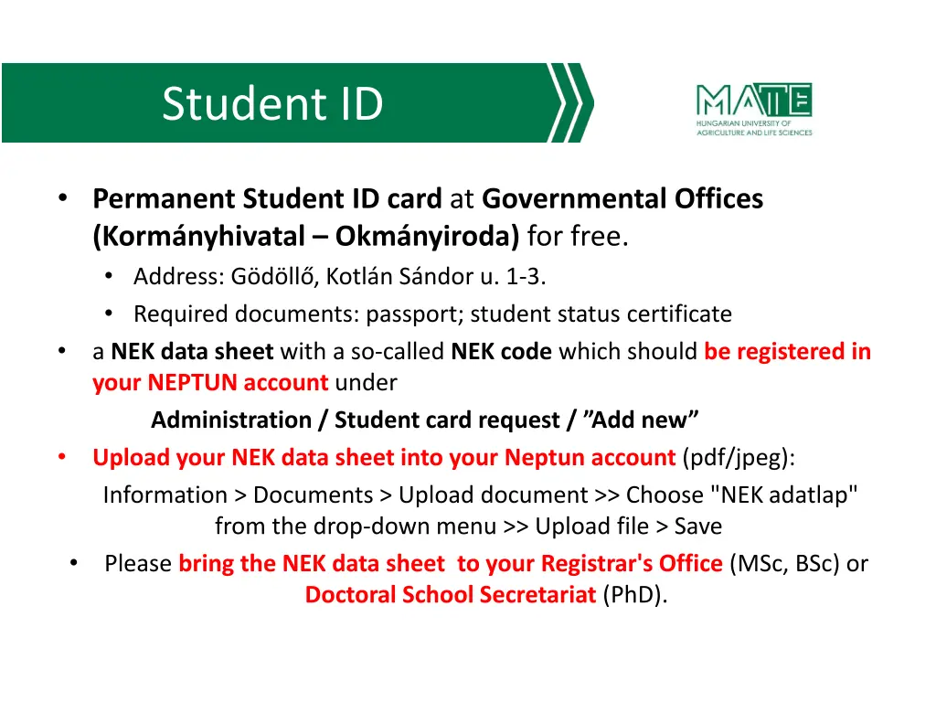 student id 1