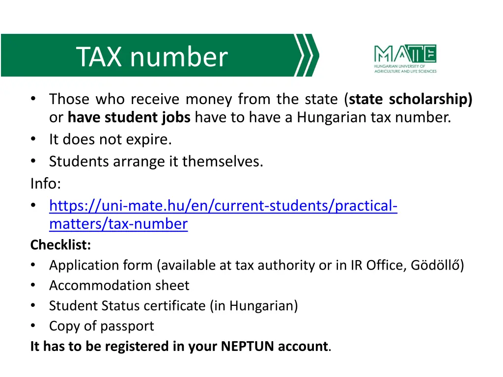 tax number