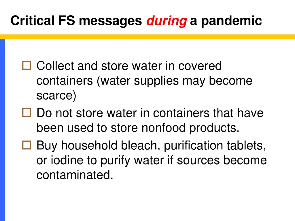 critical fs messages during a pandemic 1