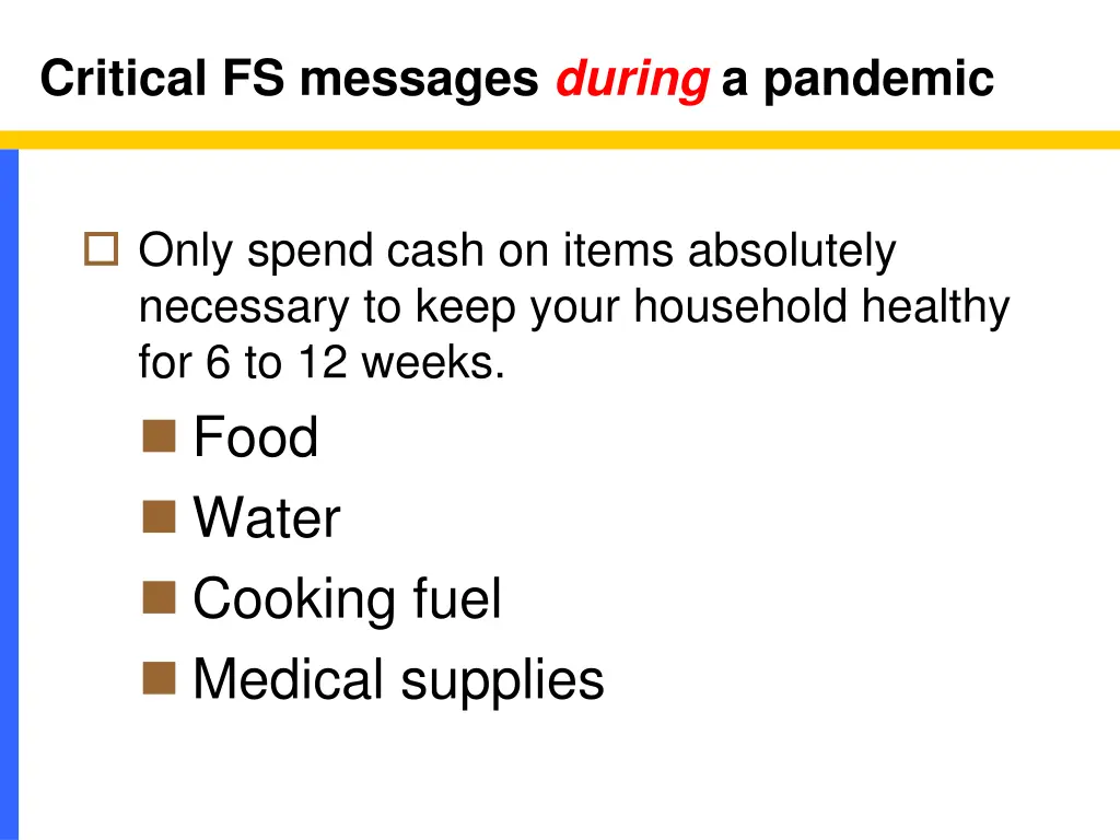 critical fs messages during a pandemic 2