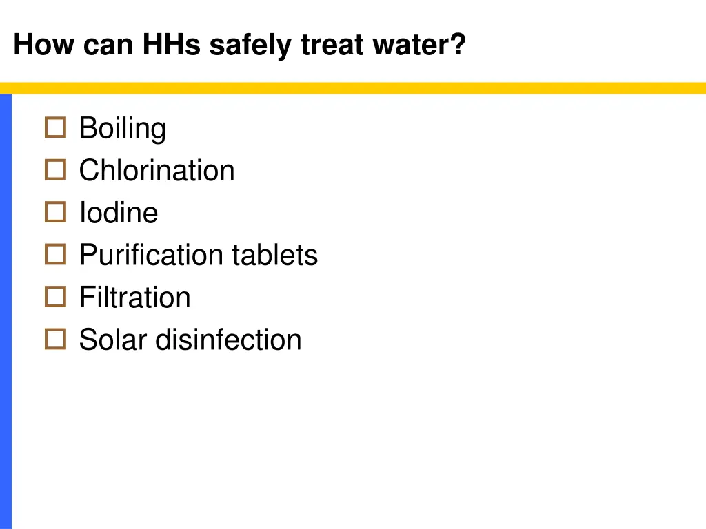 how can hhs safely treat water