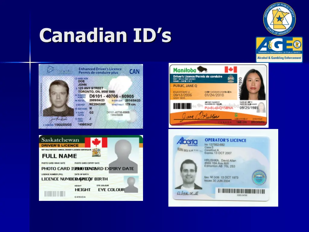 canadian id s