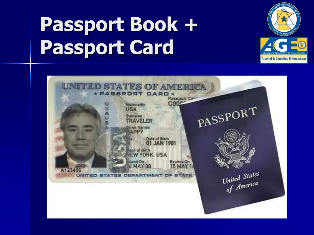 passport book passport card