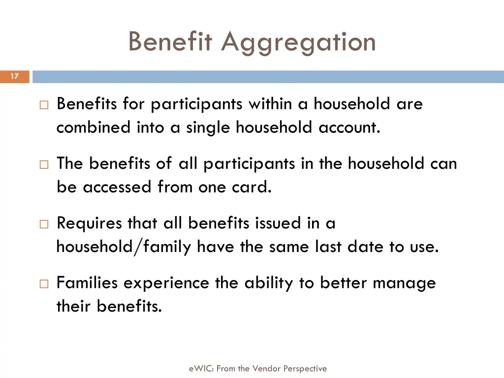 benefit aggregation