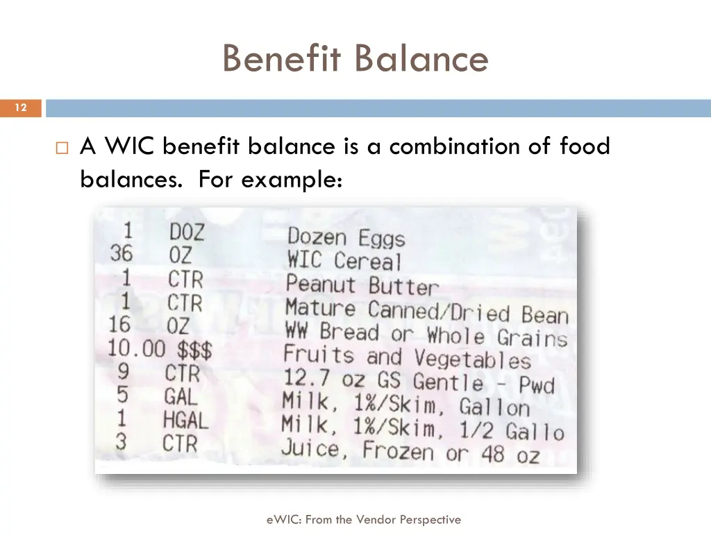 benefit balance