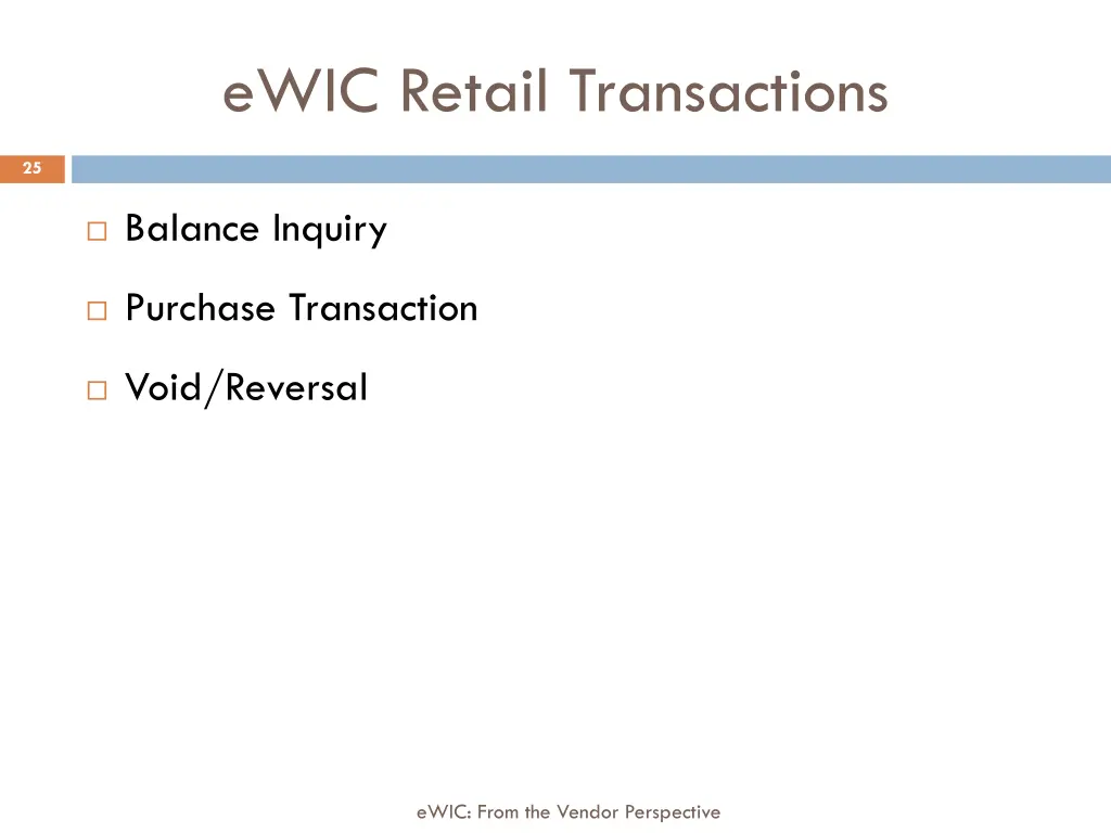 ewic retail transactions