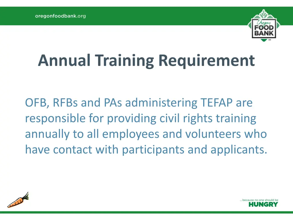 annual training requirement