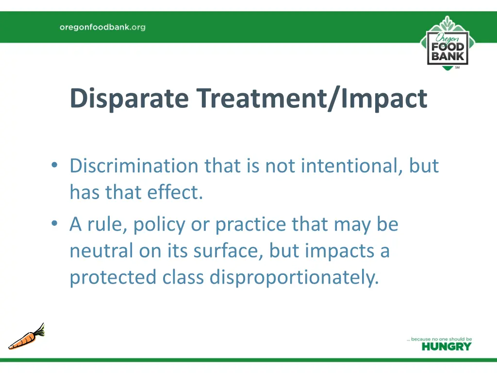 disparate treatment impact