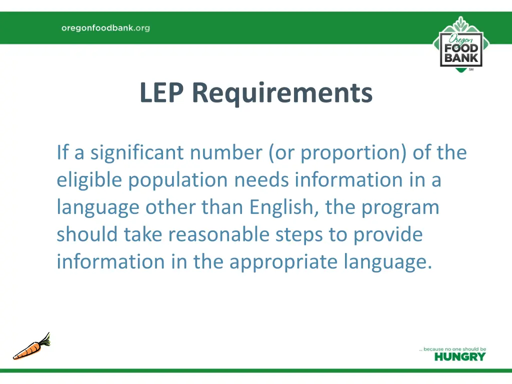 lep requirements