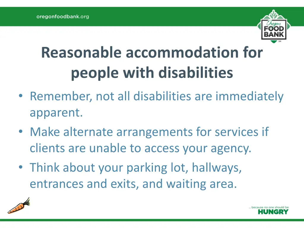 reasonable accommodation for people with